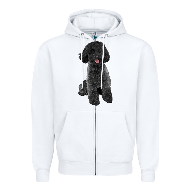 Black Poodles Dog Zipper Hoodie by LillyAllenDesigns | Teevron