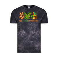 Cloud Black peace love st patricks day Vintage Tee - NancyCooperArtShop