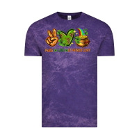 Cloud Purple peace love st patricks day Vintage Tee - NancyCooperArtShop