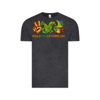 Vintage Black peace love st patricks day Vintage Tee - NancyCooperArtShop