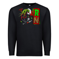 Black Christmas Character  Nurse Premium Sweatshirt - NancyCooperArtShop