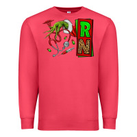 Cardinal Christmas Character  Nurse Premium Sweatshirt - NancyCooperArtShop