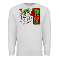Dove Grey Christmas Character  Nurse Premium Sweatshirt - NancyCooperArtShop