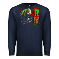 Navy Christmas Character  Nurse Premium Sweatshirt - NancyCooperArtShop