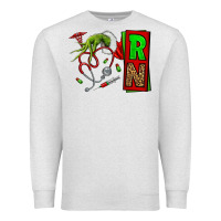 Oatmeal Heather Christmas Character  Nurse Premium Sweatshirt - NancyCooperArtShop