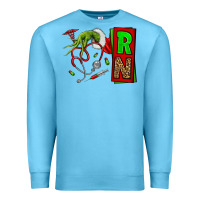 Ocean Blue Christmas Character  Nurse Premium Sweatshirt - NancyCooperArtShop