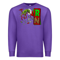 Purple Christmas Character  Nurse Premium Sweatshirt - NancyCooperArtShop