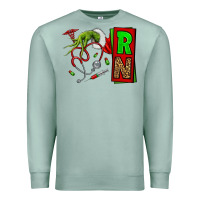 Seafoam Christmas Character  Nurse Premium Sweatshirt - NancyCooperArtShop