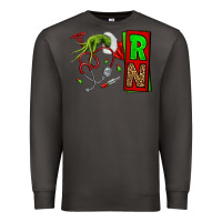 Smoke Christmas Character  Nurse Premium Sweatshirt - NancyCooperArtShop