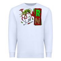 White Christmas Character  Nurse Premium Sweatshirt - NancyCooperArtShop