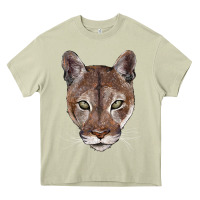 Mossy florida panther  face Heavy Core Tee - BarkalooDesign