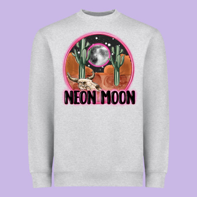 Neon Moon Heavyweight Sweatshirt Designed By Maliassmallbusiness