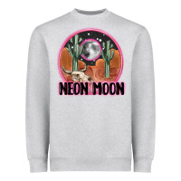 Heather Grey neon moon Heavyweight Sweatshirt - MaliasSmallBusiness
