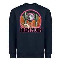 Navy neon moon Heavyweight Sweatshirt - MaliasSmallBusiness