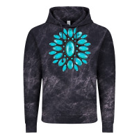 Cloud Black turqoise gemstone Vintage Hoodie - AdoDesignShop