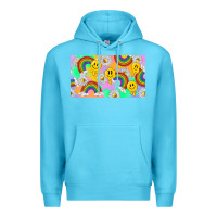 Smile Faces And Rainbow And Daisys Premium Hoodie | Teevron