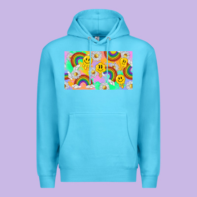 Smile Faces And Rainbow And Daisys Premium Hoodie Designed By Tumblerdesignbyshophia