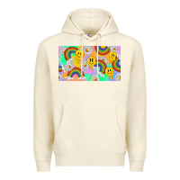 Sandshell smile faces and rainbow and daisys Premium Hoodie - TumblerDesignByShophia