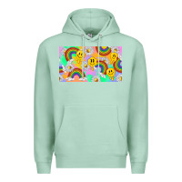 Seafoam smile faces and rainbow and daisys Premium Hoodie - TumblerDesignByShophia