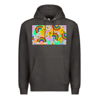 Smoke smile faces and rainbow and daisys Premium Hoodie - TumblerDesignByShophia