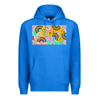 True Royal smile faces and rainbow and daisys Premium Hoodie - TumblerDesignByShophia