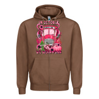 Chestnut in october we wear pink halloween school bus Zipper Hoodie - LillyAllenDesigns