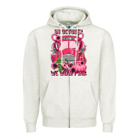 Oatmeal Heather in october we wear pink halloween school bus Zipper Hoodie - LillyAllenDesigns