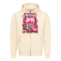 Sandshell in october we wear pink halloween school bus Zipper Hoodie - LillyAllenDesigns