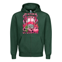 Sports Green in october we wear pink halloween school bus Zipper Hoodie - LillyAllenDesigns