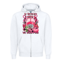 White in october we wear pink halloween school bus Zipper Hoodie - LillyAllenDesigns