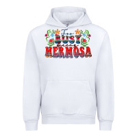 White Too busy being hermosa Urban Hoodie - FaDigitalArtStudio