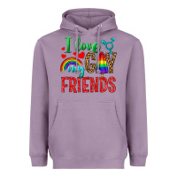 Lavender I love my gay friends Heavyweight Hoodie - NancyCooperArtShop
