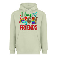 Matcha I love my gay friends Heavyweight Hoodie - NancyCooperArtShop