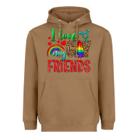 Toasted Coconut I love my gay friends Heavyweight Hoodie - NancyCooperArtShop