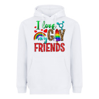 White I love my gay friends Heavyweight Hoodie - NancyCooperArtShop