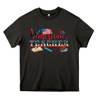 Asphalt American Teacher 4th of July Heavy Core Tee - CowGirlArtShop