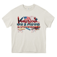 Cream American Teacher 4th of July Heavy Core Tee - CowGirlArtShop