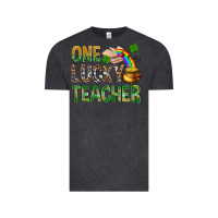 Vintage Black one lucky teacher st patricks Vintage Tee - NancyCooperArtShop
