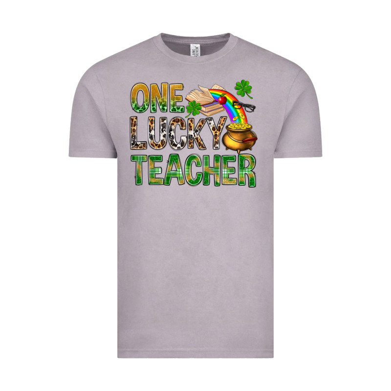 One Lucky Teacher St Patricks Vintage Tee by NancyCooperArtShop | Teevron