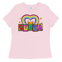 Bubblegum Pink queer Ladies Tee - Zillion Design Studio