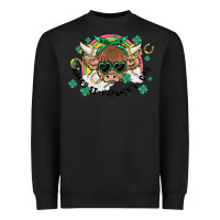 St. Patrick's Day Highland Cow Heavyweight Sweatshirt | Teevron