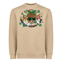 Mushroom st. patrick's day highland cow Heavyweight Sweatshirt - MaliasSmallBusiness
