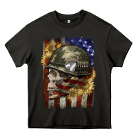 Asphalt Army skull 4th of july Heavy Core Tee - CowGirlArtShop
