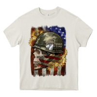 Army Skull 4th Of July Heavy Core Tee | Teevron