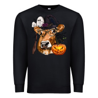 Black Boo Heifer Cow Halloween Premium Sweatshirt - texasbilliewilder