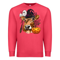 Cardinal Boo Heifer Cow Halloween Premium Sweatshirt - texasbilliewilder