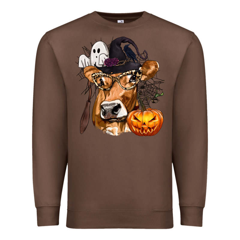 Boo Heifer Cow Halloween Premium Sweatshirt by texasbilliewilder | Teevron