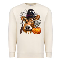 Sandshell Boo Heifer Cow Halloween Premium Sweatshirt - texasbilliewilder