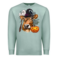 Seafoam Boo Heifer Cow Halloween Premium Sweatshirt - texasbilliewilder