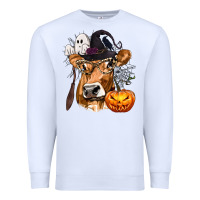 White Boo Heifer Cow Halloween Premium Sweatshirt - texasbilliewilder
